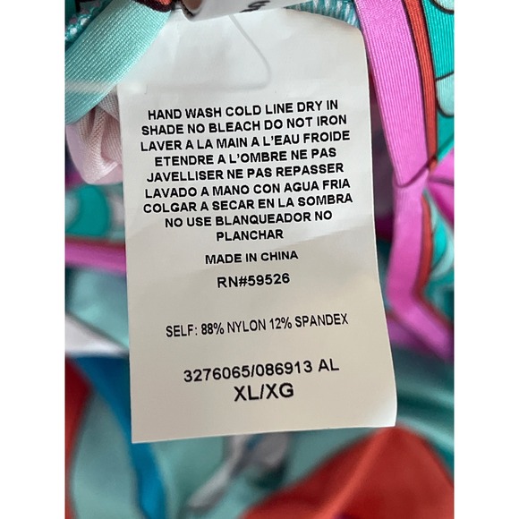 Trina Turk Apollo V-Neck Tunic Swim Cover Up Dress Women's Size XL - Picture 5 of 5